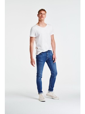 Lee L736204037G49 Mavi Erkek Melone Straight Fit Düz Kesim Yüksek Bel Esnek Pantolon