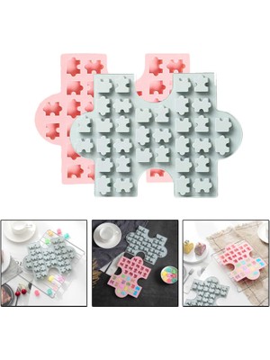 Tahtakale Toptancı Silikon Kek Kalıp Çikolata Puzzle Şekilli Minik Puzzele Kalıbı Şeker Hamuru Jelibon Kalıbı