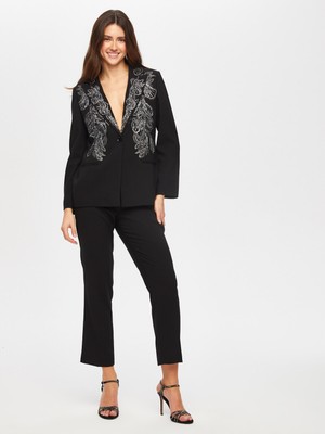 Faik Sönmez Simli Nakış Detaylı Abiye Ceket 001