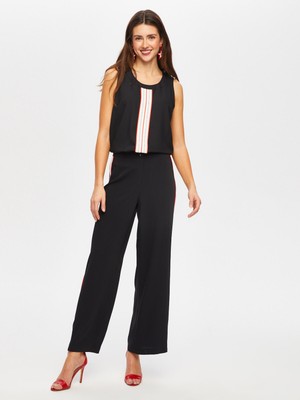 Faik Sönmez Renk Bloklu Zigzag Nakışlı Straıght Fıt Pantolon 004