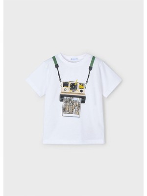 Mayoral Yazlık Erkek Çocuk U-K T-Shirt - Beyaz
