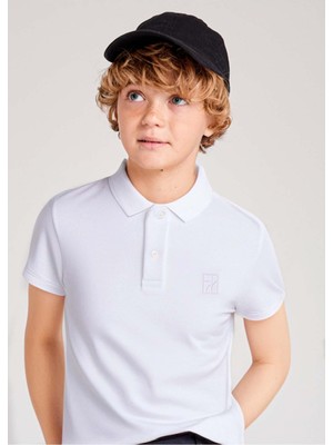 Mayoral Yazlık Erkek Çocuk Polo Yaka T-Shirt - Beyaz