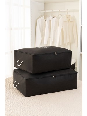 Rek Home 2'li Baskılı Baza Altı Yastık Yorgan Kazak Hurcu