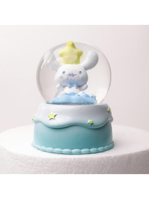 Sanrio Cinnamoroll  Işıklı Kar Küresi  Işıklı Kar Küresi Ev Ofis Dekor Biblo Obje 9 cm