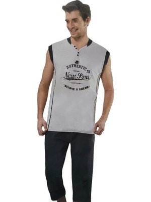 Moon Wear Erkek Kaprili Pijama Takımı  20009