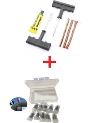 Safestore Lastik Tamir Kiti Fitil Atma Seti+ Lastik Tamir Kiti Kauçuk Vida Seti