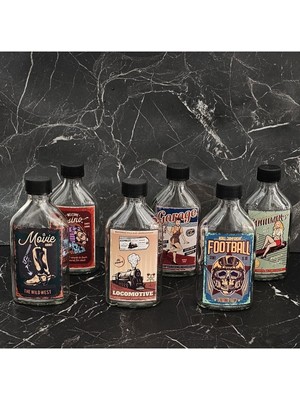 Cold Brew Sunum Şişesi 200 ml Retro Pvc Etiketli 6 Adetli