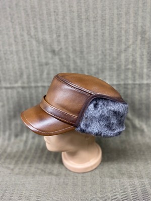 Deri Kürk Amerikan Şapka