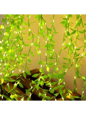 Vıp Kalite Salkım Yaprak LED Işık Gün Işığı LED Salkım Sarmaşık LED Işık 3x1 Metre 180 LED Modlu