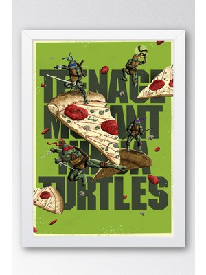 Ninja Kaplumbağalar Çerçeveli Tablo - Teenage Mutant Ninja Turtles Film Posteri Tablo