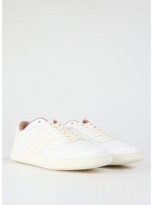 Calvin Klein Beyaz Erkek Sneaker Low Top Lace Up Logo