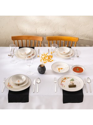 Emsan New Bone Nova 18 Parça 6 Kişilik Yuvarlak Yemek Takımı