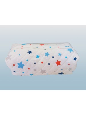 SYG Yıldız Desen Pamuklu Kumaş Makyaj Çantası 22 x 10 x 8cm SYG-YLDZ02