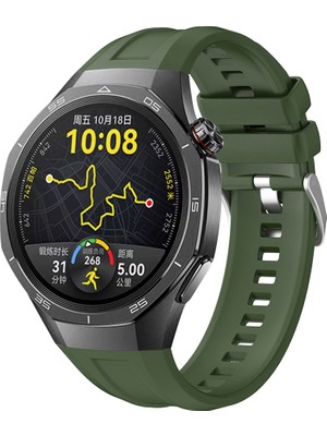 Novatis Huawei GT 6 Pro / GT 5 Pro 46mm Uyumlu Metal Tokalı Silikon Terleme Yaptırmaz Soft Kordon Kayış