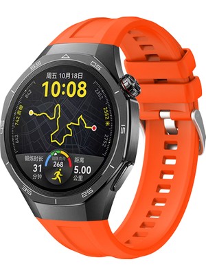 Novatis Huawei GT 6 Pro / GT 5 Pro 46mm Uyumlu Metal Tokalı Silikon Terleme Yaptırmaz Soft Kordon Kayış