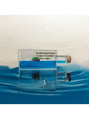 Kişiye Özel Yazılı Batmayan Aşk Gemisi Sevgiliye Hediye