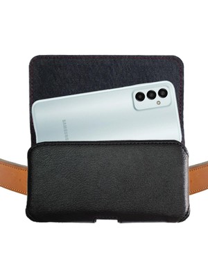 Exenar Samsung M11 M12 M13 Siyah Bele Takılan Çanta Kemer Telefon Kılıfı