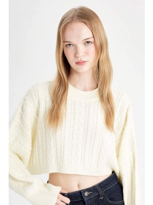DeFacto Pullover Ecru