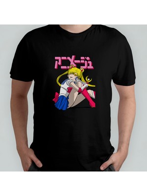 Pixxa One Piece Monkey D. Luffy %100 Pamuklu Bisiklet Yaka T-Shirt Model 2
