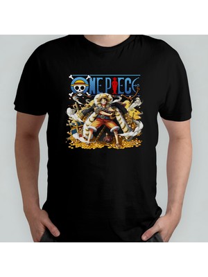Pixxa One Piece Monkey D. Luffy %100 Pamuklu Bisiklet Yaka T-Shirt Model 6