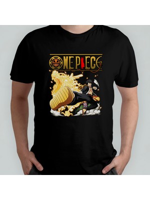 Pixxa One Piece Monkey D. Luffy %100 Pamuklu Bisiklet Yaka T-Shirt Model 15