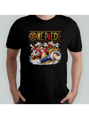 Pixxa One Piece Monkey D. Luffy %100 Pamuklu Bisiklet Yaka T-Shirt Model 21