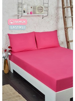 Denizli Çeyiz Pamuk 57 Tel Lastikli Çarşaf Takımı