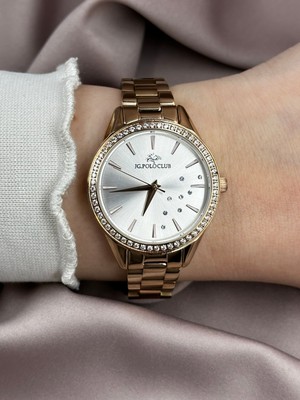 Jg.Polo Club Taşlı Rose Gold Kadın Kol Saati