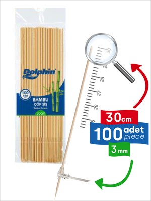 Çöp Şiş  100 Adet, 3 mm - Adana, Urfa, Et, Tavuk, Sebze Kebap Yemekler Için Ahşap, Odun, Bambu