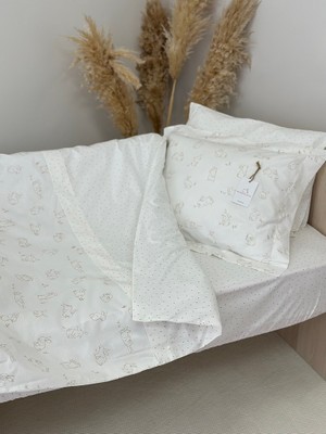 Pamuk Bebek Nevresim Takımı Oyuncu Tavşan (El Emeği)