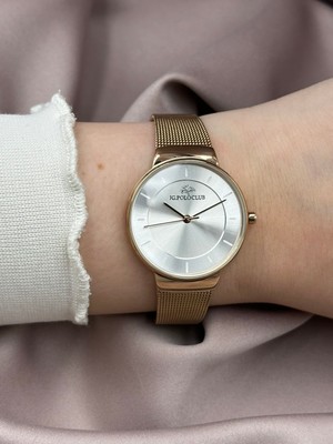 Jg.Polo Club Rose Gold Hasır Kadın Kol Saati