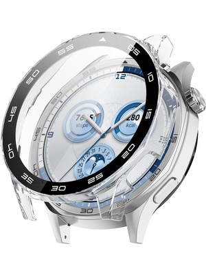 Sneezy Huawei Watch Gt5 46MM Kasa Uyumlu Kılıf Sert Pc Kasa ve Ekran Koruyucu Kılıf