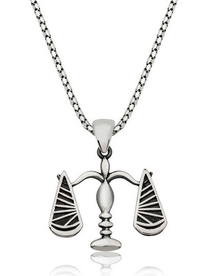 Gumush Gümüş Adalet Terazisi Kolye