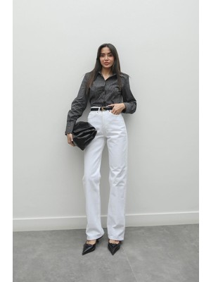 Beyaz Kuzmina Straight Jean