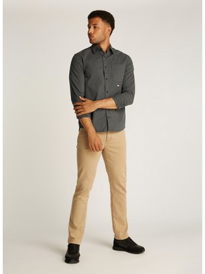 Tommy Jeans Regular Fit Antrasit Düz Erkek Gömlek DM0DM21107PT2 Tjm Reg Washed Twıll