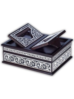 Iç Kanat Sandıklı Siyah Kaplama Gümüş Kur'an-I Kerim (Çanta Boy) - Ahmed Hüsrev Altınbaşak (Ciltli)