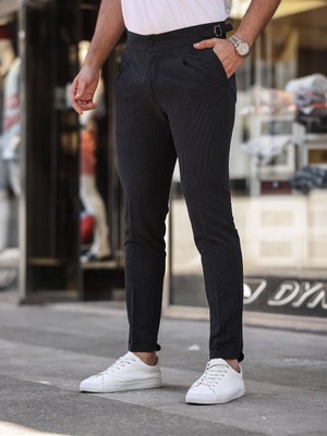 Rex Moda Old Money Kendinden Kemerli Kumaş Pantolon