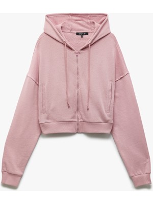Koton Fermuarlı Kapüşonlu Cep Detaylı Spor Sweatshirt