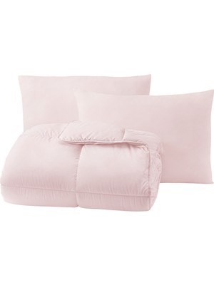 Yataş Bedding Macaron Tek Kişilik  Yorgan - Yastık Set - Pembe