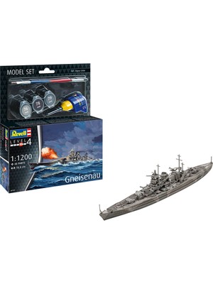 Revell Model Set Gemi Gneisenau 1:1200 Ölçekli Kağıt Malzeme ile 48 Parça Model Seti