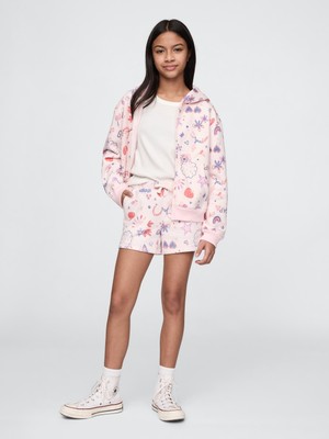Kız Çocuk Pembe Gap Logo Fransız Havlu Kumaş Pull-On Şort