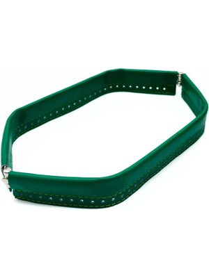 Angel Çanta Aksesuar Yeşil Renk Derili Metal Çanta Ağzı 30 cm