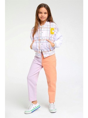 05 - 14 Yaş Kız Çocuk Renkli Kolej Mont