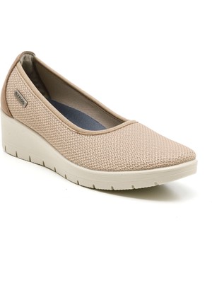 Kadın Babet 18 X15 7x  Fly Flot Cloth Woman Shoe Beige
