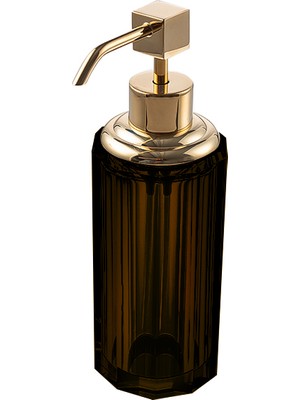 System Banyo Aksesuarları Cyrstal Bath Accessory Soap Dispenser Brown Gold Color 80 ml