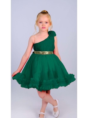 Mnk Baby & Kids Tek Omuz Kız Çocuk Abiye MNK0599