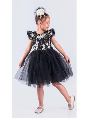 Mnk Baby & Kids Kız Çocuk Nakışlı Tütü Etek Elbise MNK0578