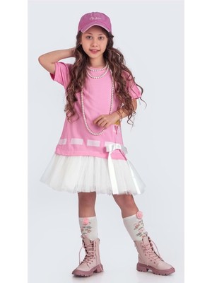 Tütü Etekli Yazlık Penye Kız Çocuk Spor Elbise M00703