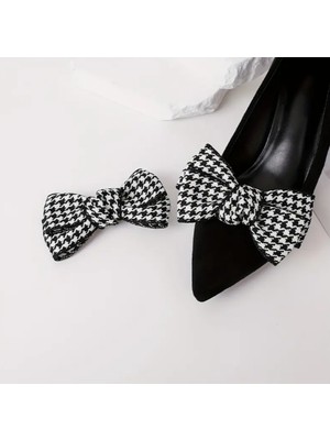 2 Adet Şık Kazayağı Fiyonk Model Ayakkabı Klipsleri/tokası Çıkabilir