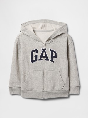 Gap Erkek Bebek Gri Logo Relaxed Fermuarlı Sweatshirt